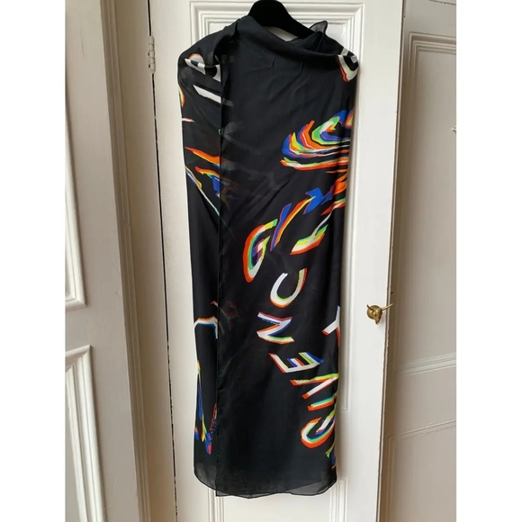 Givenchy Cashmere Black Multicolor Scarf - Picture 3 of 5